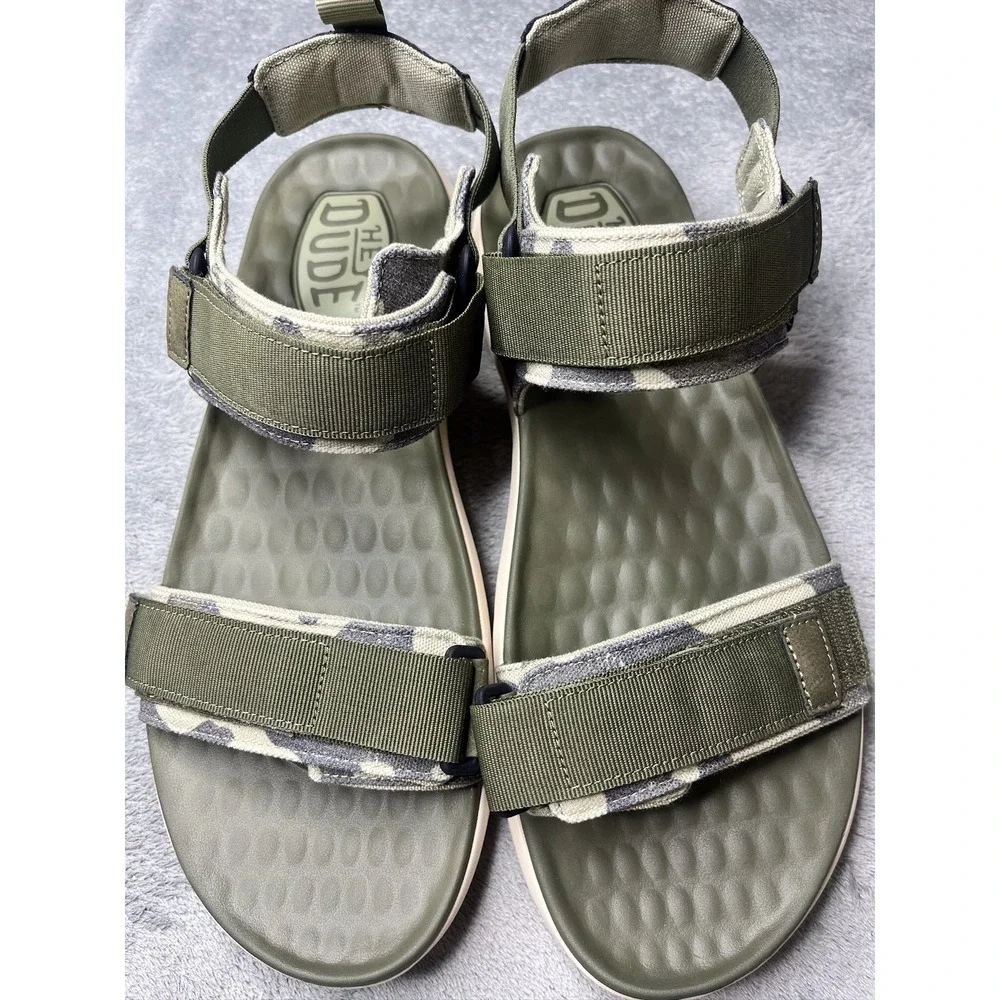 Hey Dude Carson Sandal Sport Mode Green‎ Camo Mens 13 Strappy Utility 40712-359